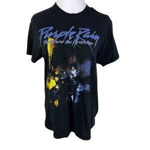 Prince "Purple Rain" Black Short Sleeve Graphic T-Shirt Size Large